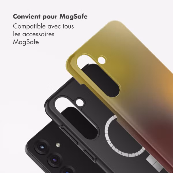 Selencia Coque arrière Vivid avec MagSafe Samsung Galaxy S25 - Gradient Olive Dust