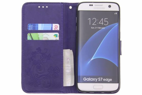 Etui de téléphone Fleurs de Trèfle Samsung Galaxy S7 Edge