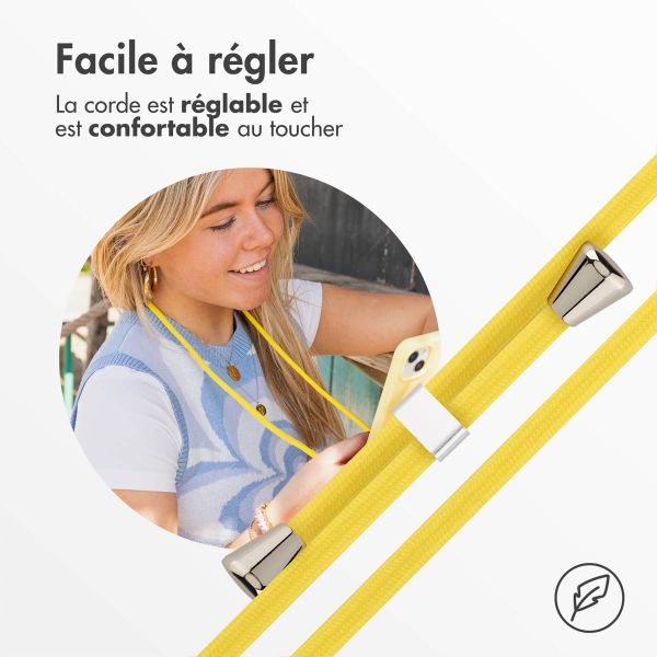 imoshion Coque design en silicone avec cordon Apple iPhone 11 Pro - Flower Yellow