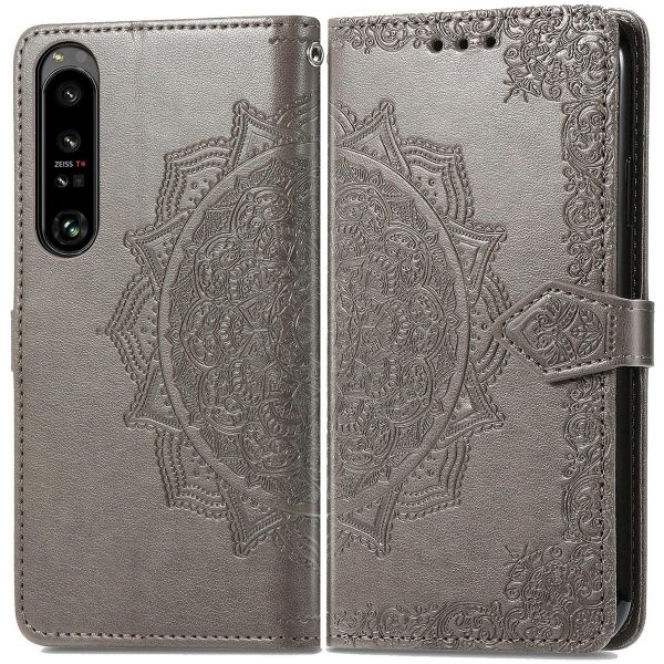 imoshion Etui de téléphone portefeuille Mandala Sony Xperia 1 IV - Gris