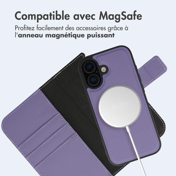 imoshion Étui portefeuille luxe 2-en-1 amovible Apple iPhone 17 - Violet