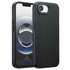 Accezz Coque arrière en cuir avec MagSafe Apple iPhone 16e - Onyx Black