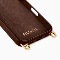 Selencia Coque arrière Rivièra avec MagSafe avec crochets amovibles Apple iPhone 17 Pro - Choco Brown