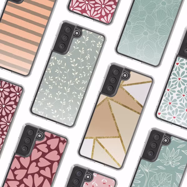 imoshion Coque Design Samsung Galaxy S21 FE - Smoke Green Flowers