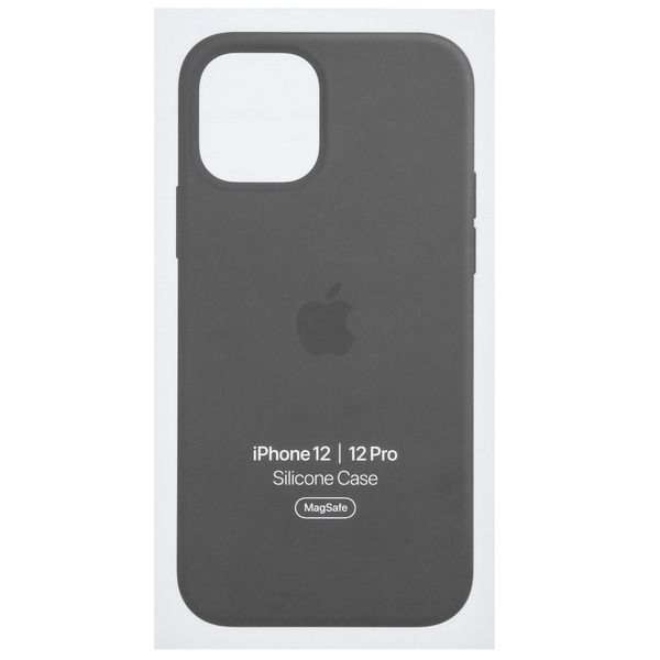 Apple Coque en silicone MagSafe Apple iPhone 12 (Pro) - Black