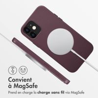 Accezz Coque arrière en cuir avec MagSafe Apple iPhone 12 (Pro) - Heath Purple