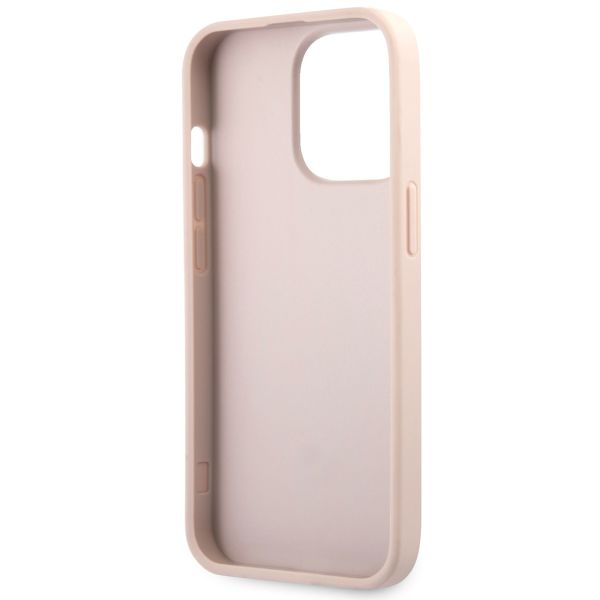 Guess Coque 4G Metal Logo Backcover Apple iPhone 13 Pro - Roze & Goud / Pink & Gold