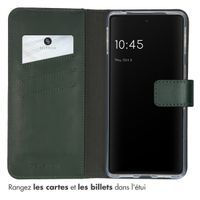 Selencia Étui de téléphone portefeuille en cuir véritable Google Pixel 7 Pro - Vert