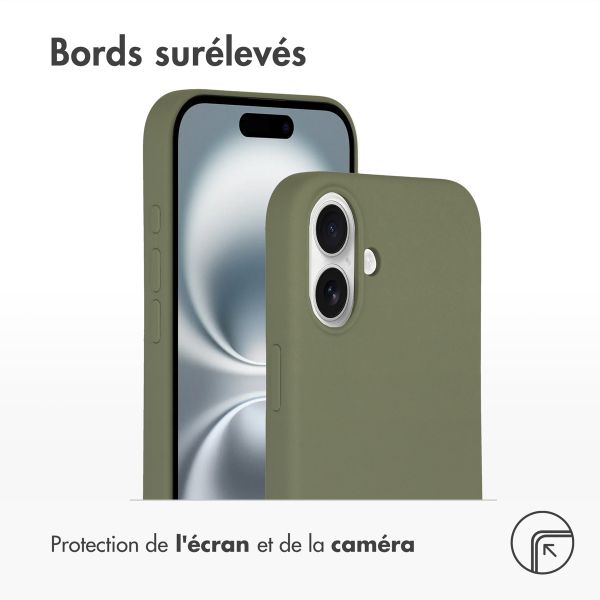 Accezz Coque Liquid Silicone avec MagSafe Apple iPhone 16 Plus - Cooper Green