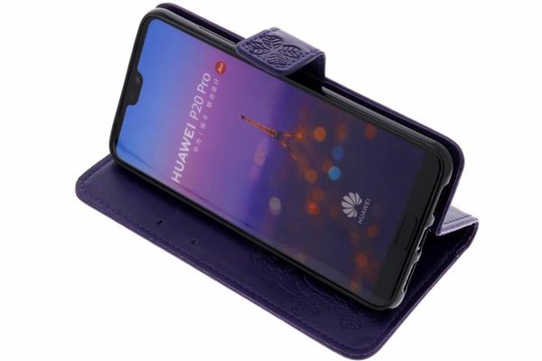 Etui de téléphone Fleurs de Trèfle Huawei 20 Pro - Violet