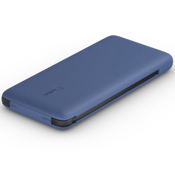 Belkin ﻿Batterie externe Boost↑Charge™ Plus + Câbles intégrés - 10.000 mAh - Bleu