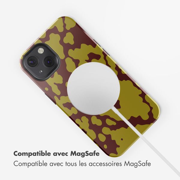 Selencia Coque arrière Vivid avec MagSafe Apple iPhone 13 - Moo'd Olive Dust