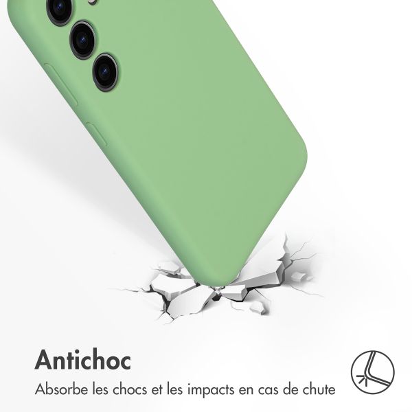 Accezz Coque Liquid Silicone Samsung Galaxy S24 - Vert