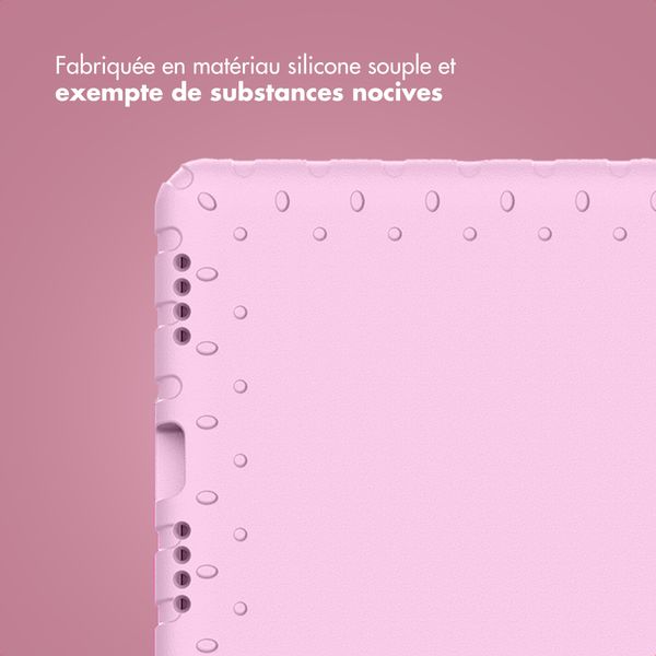 imoshion Coque kidsproof avec poignée Apple iPad 11 (2025) 11 pouces A16 / iPad 10 (2022) 10.9 pouces - Rose clair
