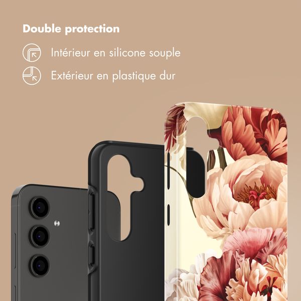 Selencia Coque arrière Vivid Samsung Galaxy S24 FE - Vintage Peony