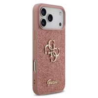 Guess Coque 4G Metal Logo Glitter Apple iPhone 17 Pro - Rose