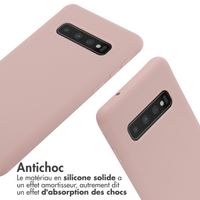 imoshion ﻿Coque en silicone avec cordon Samsung Galaxy S10 - Sand Pink