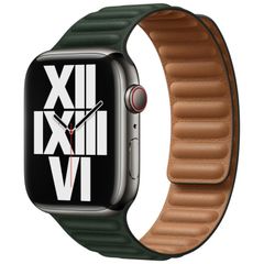 Apple Leather Link Apple Watch Series 1 á 9 / SE (38/40/41 mm) | Series 10 (42 mm) - Taille S/M - Sequoia Green