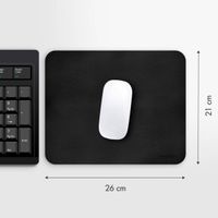 imoshion Tapis de souris - Tapis de souris en similicuir - 21 x 26 cm - Noir