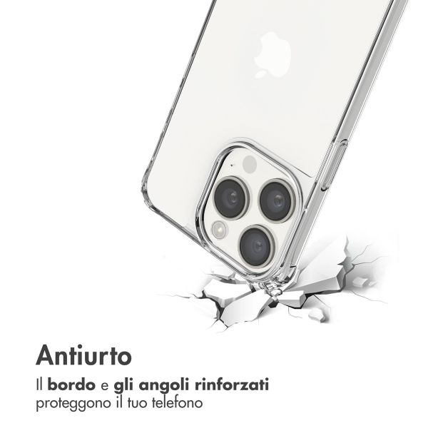 imoshion Coque avec dragonne + bracelet Apple iPhone 15 Pro - Perles Cœurs