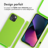 imoshion Coque en silicone avec cordon Apple iPhone 14 - Fluor Groen