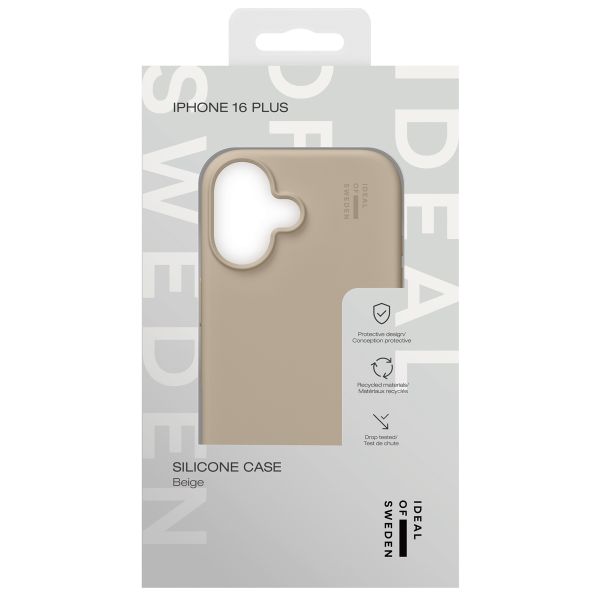 iDeal of Sweden Coque Silicone iPhone 16 Plus - Beige