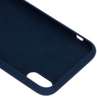 Accezz Coque Liquid Silicone Apple iPhone X / Xs - Bleu foncé