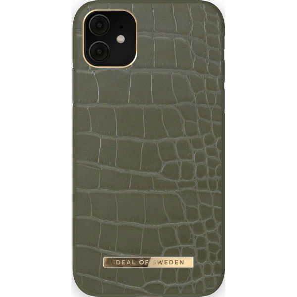 iDeal of Sweden Coque Atelier iPhone 11 - Khaki Croco