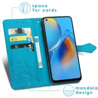 imoshion Etui de téléphone Mandala Oppo A74 (4G) - Turquoise