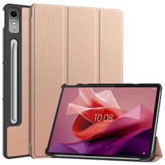 imoshion Coque tablette Trifold Lenovo Tab P12 - Rose Dorée