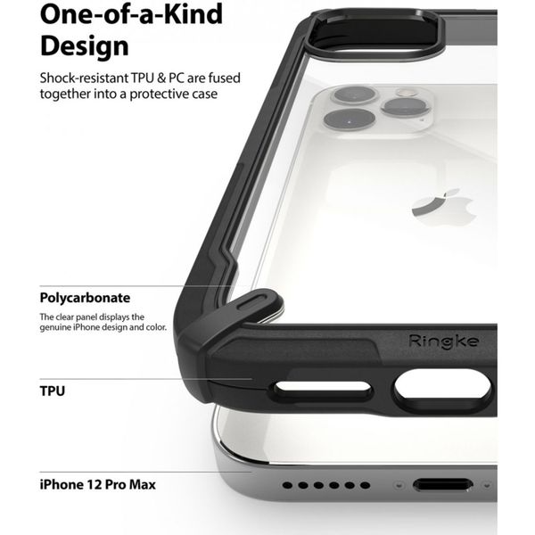 Ringke Coque Fusion X iPhone 12 (Pro) - Noir