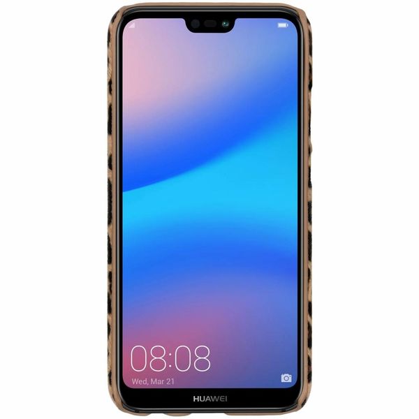 Coque au motif léopard Huawei P20 Lite - Brun