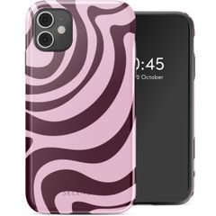 Selencia Coque arrière Vivid iPhone 11 - Wavy Swirl Pink Plum