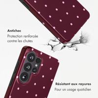 Selencia Coque arrière Vivid Samsung Galaxy S26 Ultra - Happy Dots Burgundy