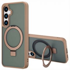 Accezz Coque Ring Stand avec MagSafe Samsung Galaxy S24 Plus - Marron