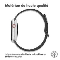 imoshion Bracelet en cuir magnétique Apple Watch Series 1 t/m 9 / SE (38/40/41 mm) | Series 10 / 11 (42 mm) - Noir