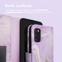 imoshion Étui de télephone portefeuille Design Samsung Galaxy A41 - Purple Marble