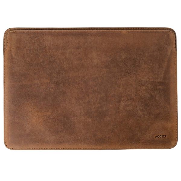 Accezz Leather Pochette ordinateur MacBook 14 pouces - Cognac