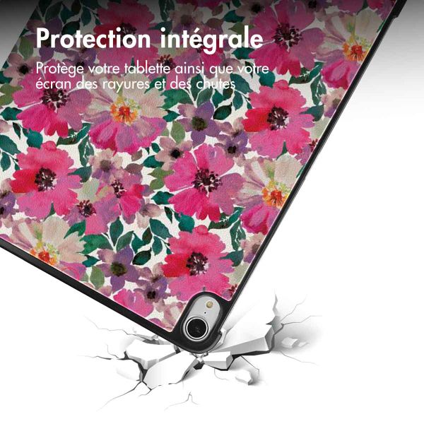 imoshion Coque tablette Design Trifold Apple iPad Air 13 pouces (2025) M3 / (2024) M2 - Floral Water Color