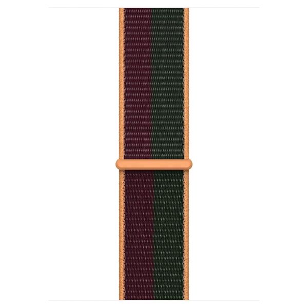 Apple Bracelet Sport Loop Apple Watch Series 1 t/m 11 / SE / Ultra (44/45/46/49 mm) - Dark Cherry/Forest Green