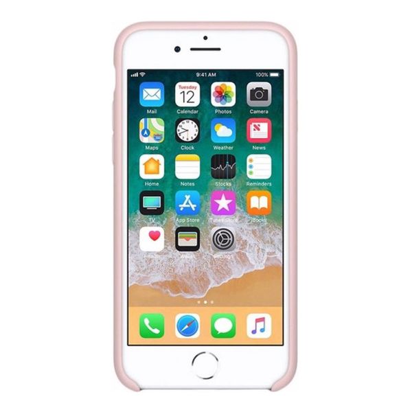 Apple Coque en silicone Apple iPhone SE (2022 / 2020) / 8 / 7 - Chalk Pink