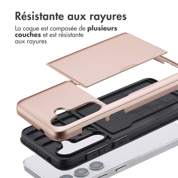 imoshion Coque arrière avec porte-cartes Samsung Galaxy S25 - Rose Doré
