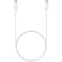 Samsung Original câble USB-C vers USB-C - 1 mètre - 25 Watt - Blanc + Original l'Adapteur de charge radpide USB-C emballage d'usine - 25 Watt - Blanc