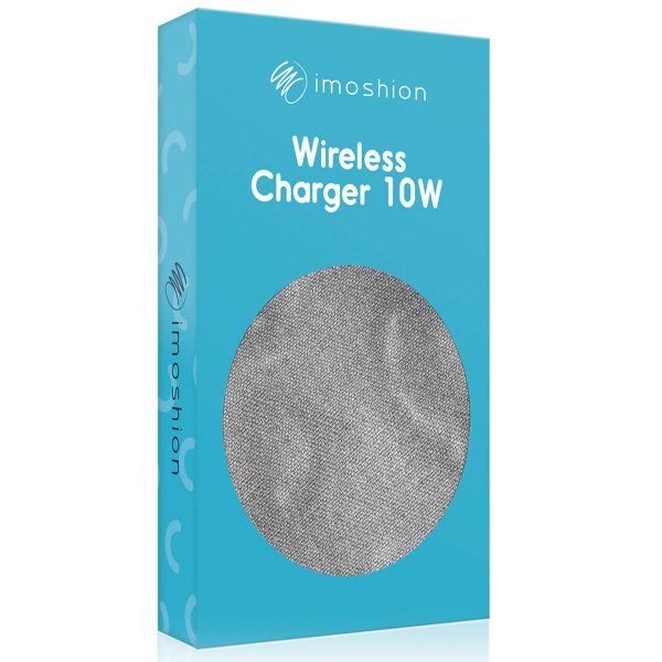 imoshion Chargeur sans fil rapide - 10 watts - Tissu - Gris