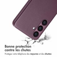 Accezz Coque arrière en cuir avec MagSafe Samsung Galaxy S24 Plus - Heath Purple