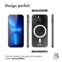 Accezz Coque Clear avec MagSafe pour l'Apple iPhone 13 Pro Max - Transparent
