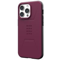 UAG Coque Civilian MagSafe iPhone 15 Pro Max - Bordeaux