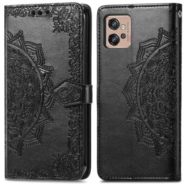 imoshion Etui de téléphone portefeuille Mandala Motorola Moto G32 - Noir