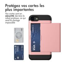 imoshion Coque arrière avec porte-cartes Apple iPhone SE (2022 / 2020) / 8 / 7 - Rose Doré