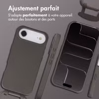 imoshion Coque arrière Color avec cordon amovible et MagSafe Apple iPhone Air - Black Coffee